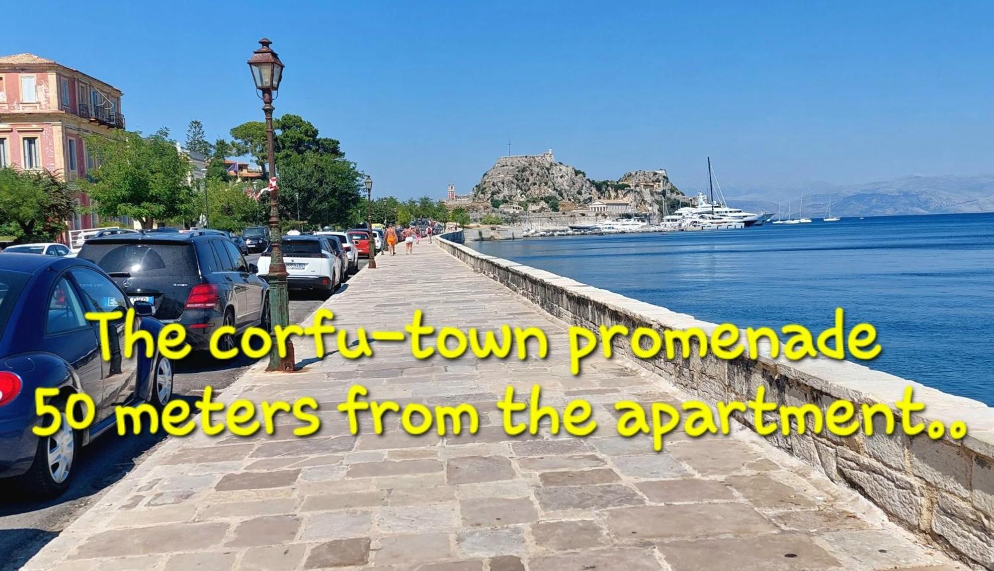Aay- Best Corfu Town & Sea Apart 2Bedroom Renovated + Lift / Comfy&Design+Wifi Kültér fotó